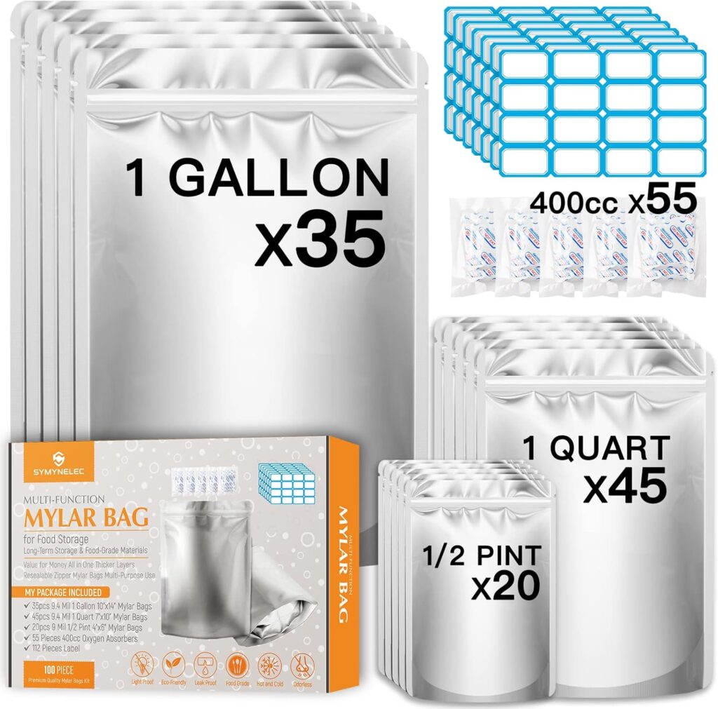 Mylar Bags with Oxygen Absorbers