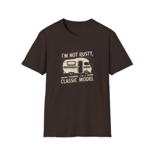 Vintage Camper T-Shirt, Unisex Softstyle Tee, Classic Model Shirt, Retro Camping Apparel, Funny Gift for RV Lovers - Image 3
