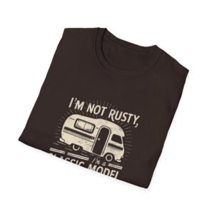 Vintage Camper T-Shirt, Unisex Softstyle Tee, Classic Model Shirt, Retro Camping Apparel, Funny Gift for RV Lovers - Image 4